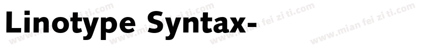 Linotype Syntax字体转换